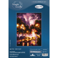Magic Needle Zweigart Edition point de croix set "Nuit pluvieuse", motif à compter, 20x27cm