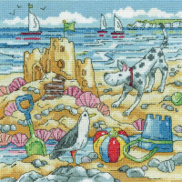 Heritage counted cross stitch kit Aida "Sandcastle", BSSC1624-A, 20,5x20,5cm, DIY
