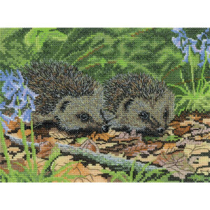 Heritage counted cross stitch kit Aida "Hedgehogs in...