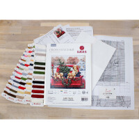 Luca-S counted cross stitch kit "Labs Truck", 32x31cm, DIY