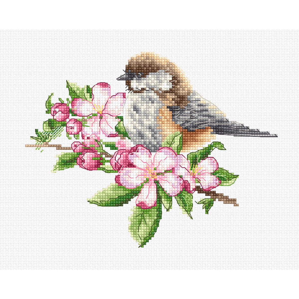 Luca-S counted cross stitch kit "The tit on the...
