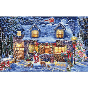 Letistitch counted cross stitch kit "Cottage...
