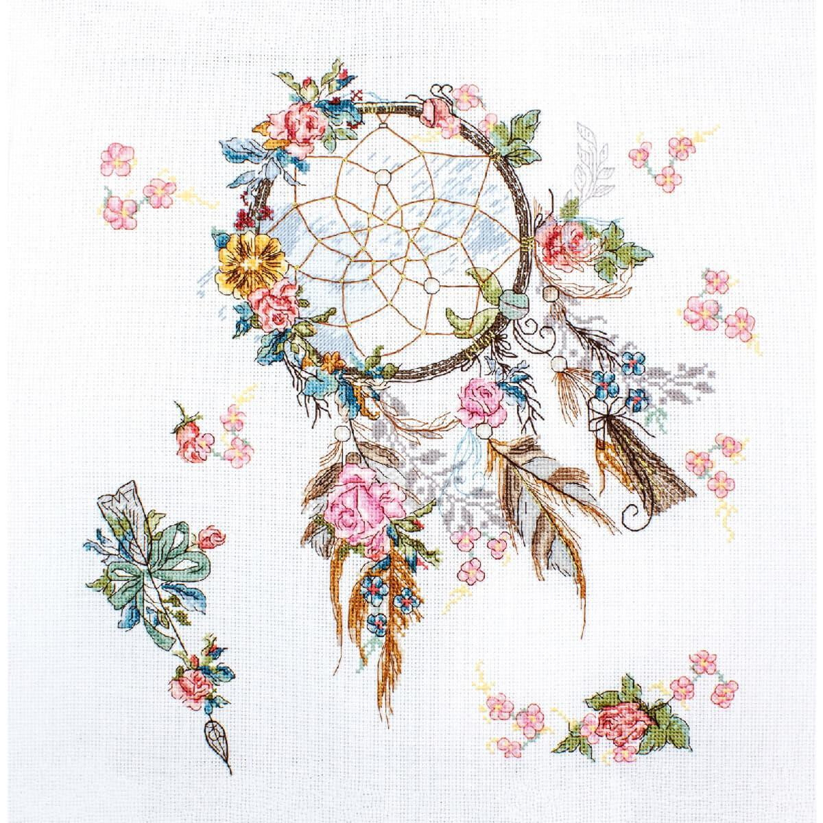 One embroidery pack is decorated with several flowers and...