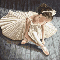 Letistitch Kruissteekset "Klein ballerina meisje", telpatroon, 32x32cm