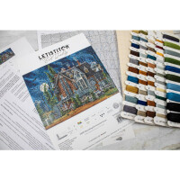 Letistitch counted cross stitch kit "Decorating the Haunted House", 44x33cm, DIY