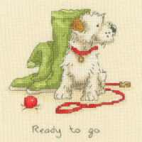 Bothy Threads counted cross stitch kit "Ready to go", XAJ24, 15x15cm, DIY