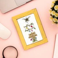 Bothy Threads counted cross stitch kit "Our Family Bee", XETE7, 10x18cm, DIY