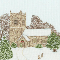 Набор для вышивания крестом Bothy Threads "Загородное поместье: загородная церковь", счётная схема, XSS16, 26x26см