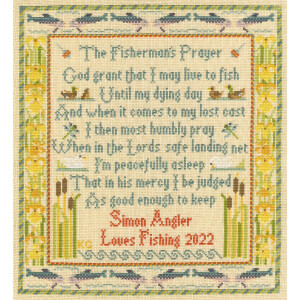 Bothy Threads counted cross stitch kit "The Fishermans Prayer", XS18, 27x30cm, DIY