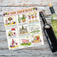 Bothy Threads counted cross stitch kit "Know Your Wine", XHS11, 26x28cm, DIY