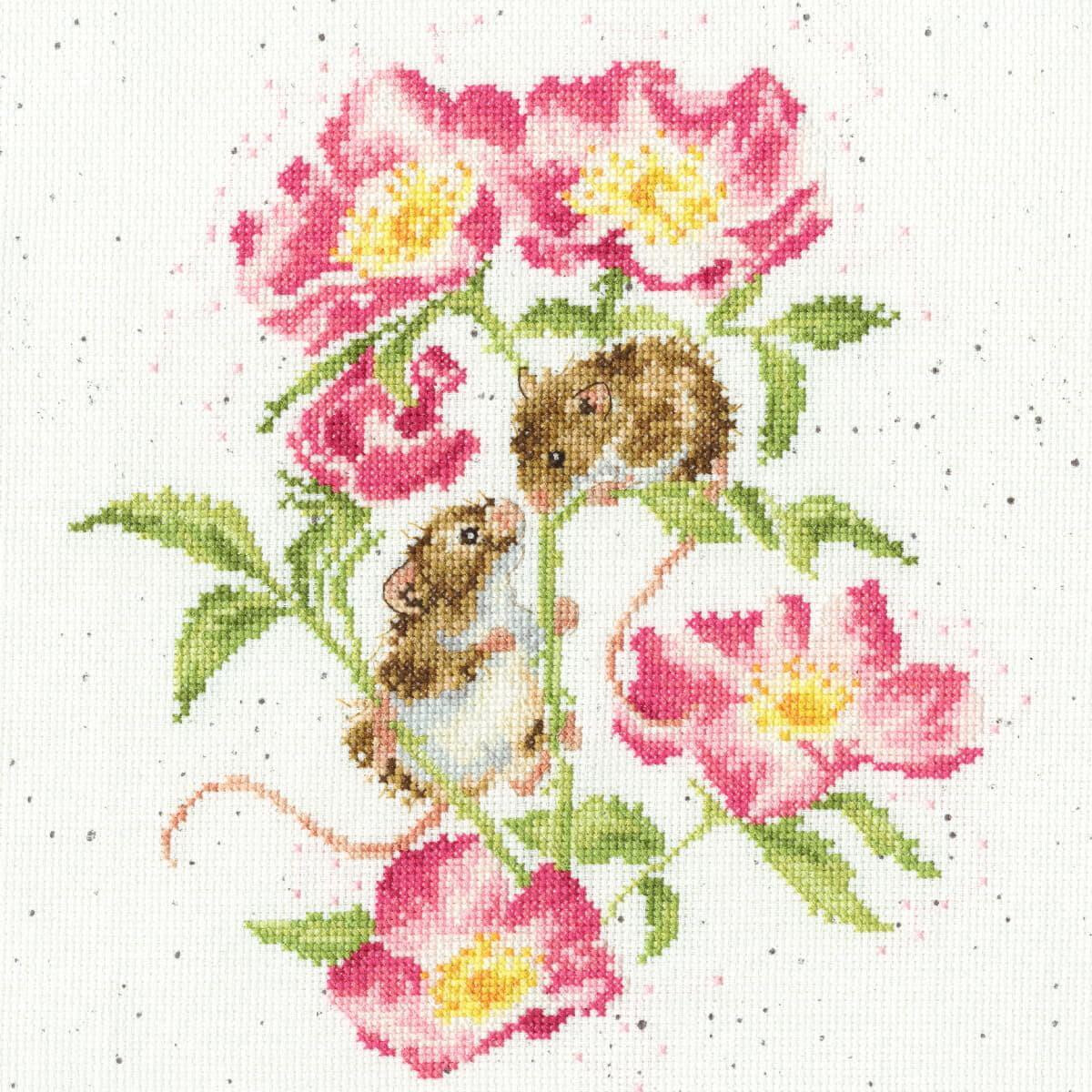 A delicate cross stitch design or embroidery pack from...