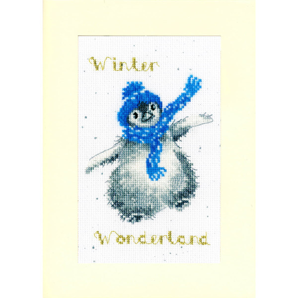 Bothy Threads Tarjeta de felicitación en punto de cruz "Winter Wonderland Christmas card", patrón de conteo, xmas55, 10x16cm