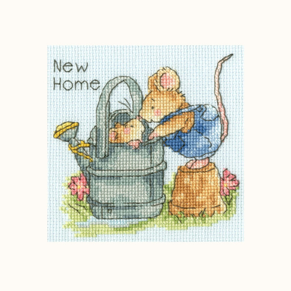 Bothy Threads  greating card counted cross stitch kit "Welcome Home", XGC37, 10x10cm, DIY
