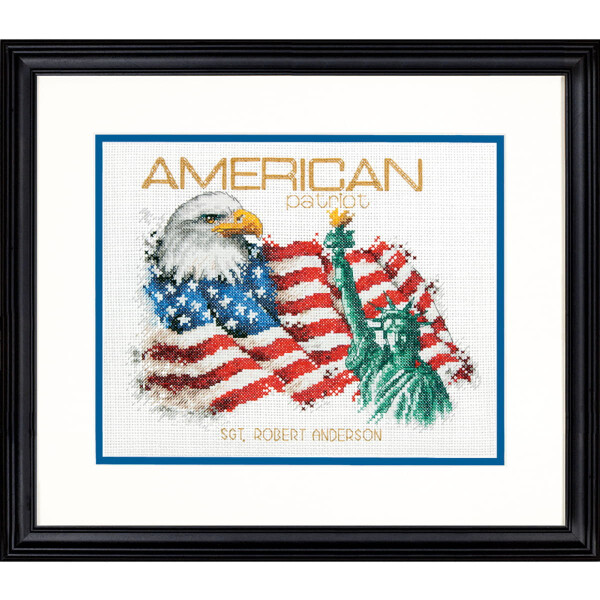 Набор для вышивания крестом Dimensions "Американский патриот", счетная схема, 25,4x20,3см
