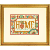 Dimensions counted cross stitch kit "Pineapple Home", 17,7x12,7cm, DIY