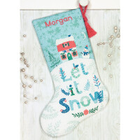 Dimensions counted cross stitch kit "Stocking Holliday Home", 40,6x30cm, DIY