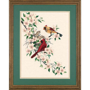 Dimensions stamped satin stitch kit "Cardinals In...