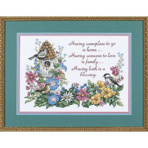 Dimensions stamped cross stitch kit "Flowery...