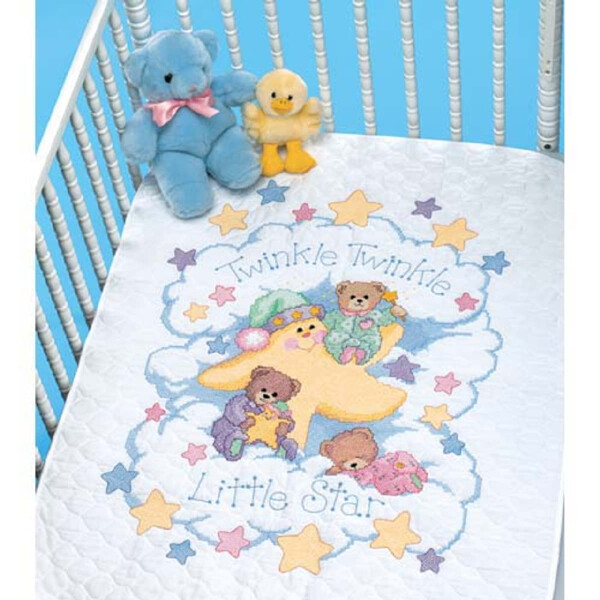Dimensions kit punto croce "Quilt Twinkle", immagine ricamo stampata, 86x109cm