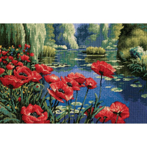 Dimensions stamped Needlepoint stitch kit "Lakeside...
