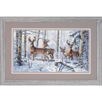 Dimensions Kruissteek Set "Gold Collection Forest Winter", telpatroon, 45,7x25,4cm
