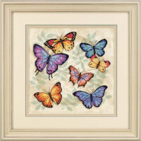 Dimensions, set point de croix "Papillons", motif à compter, 27,9x27,9cm