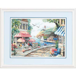 Dimensions counted cross stitch kit "Cafe By The...