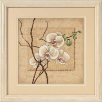 Dimensions counted cross stitch kit "Oriental Orchids", 30,4x30,4cm, DIY