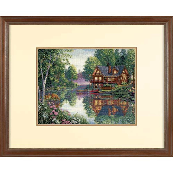 Dimensions counted cross stitch kit "Gold Collection Cabin Fever", 40,6x30,4cm, DIY