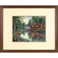Dimensions counted cross stitch kit "Gold Collection Cabin Fever", 40,6x30,4cm, DIY