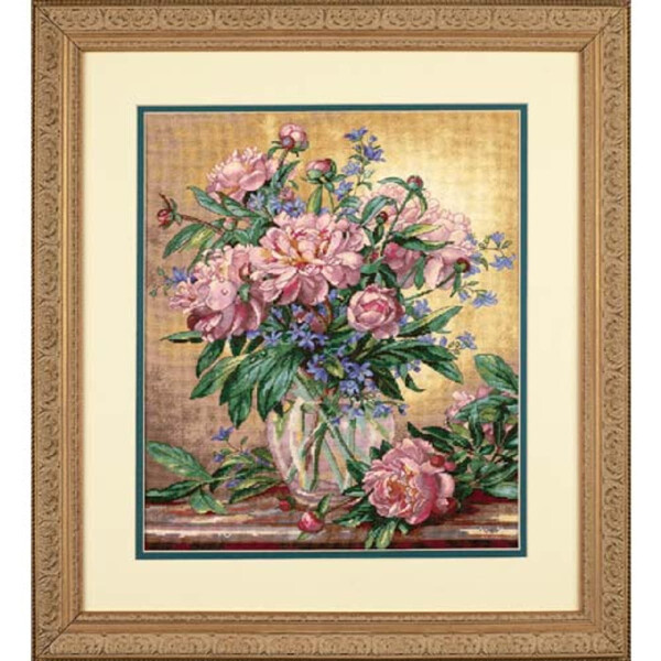 Dimensions counted cross stitch kit "Gold Collection Canterbury Bells", 30,4x35,5cm, DIY