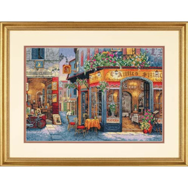 Dimensions counted cross stitch kit "Gold Collection European Bistro", 40,6x27,9cm, DIY