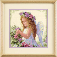 Dimensions counted cross stitch kit "Passion Flower Angel", 25,4x40,6cm, DIY