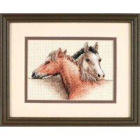 Dimensions counted cross stitch kit "Horse Pals", 17,7x12,7cm, DIY