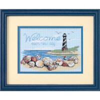 Dimensions counted cross stitch kit "Welcome Each New Day", 17,7x12,7cm, DIY