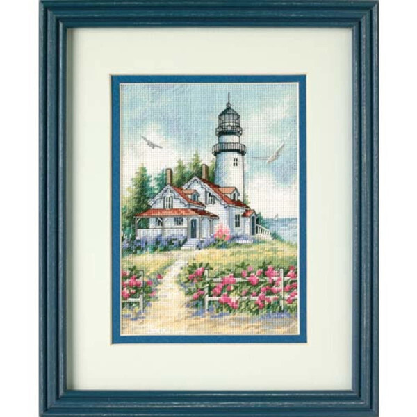 Dimensions counted cross stitch kit "Gold Collection Petites Scenic Lighthouse", 12,7x17,7cm, DIY