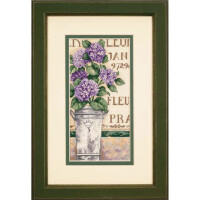 Dimensions counted cross stitch kit "Gold Collection Petites Hydrangea Floral", 10,1x20,3cm, DIY