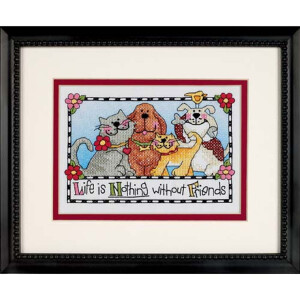 Dimensions stamped cross stitch kit "Life Is Nothing...