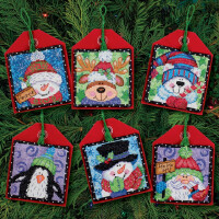 Dimensions counted cross stitch kit "Decoration Christmas Pals ", 11x8cm, DIY