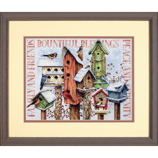 Dimensions counted cross stitch kit "Winter Housing", 35,5x27,9cm, DIY