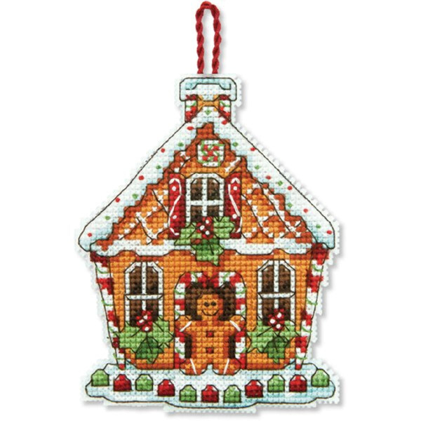 Dimensions counted cross stitch kit "Decoration Gingerbread House", a 8,2x10,7cm, DIY