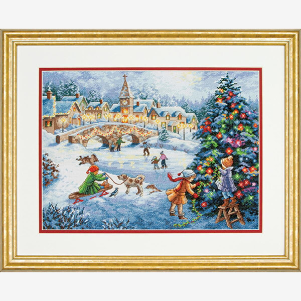 Dimensions counted cross stitch kit "Gold Collection Winter Celebration", 38,1x27,9cm, DIY