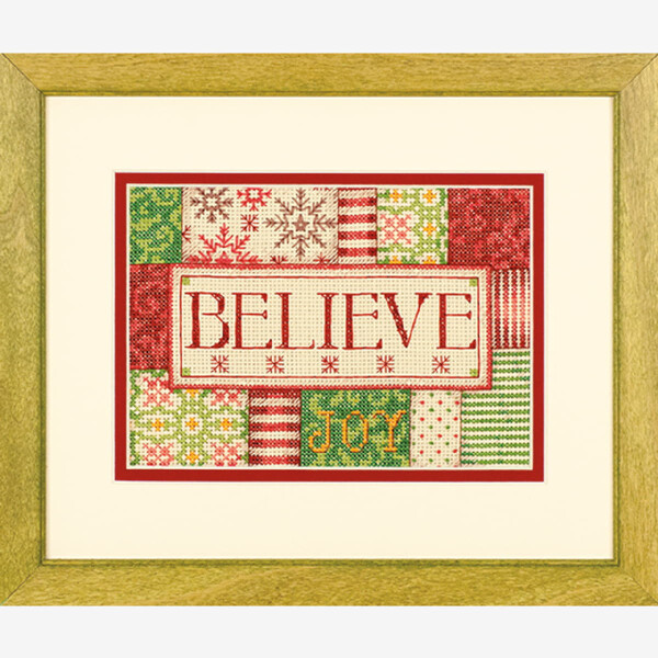 Dimensions counted cross stitch kit "Believe", 17,7x12,7cm, DIY