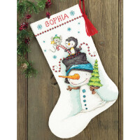 Dimensions counted cross stitch kit "Stocking Jolly Trio", 40,6x30cm, DIY