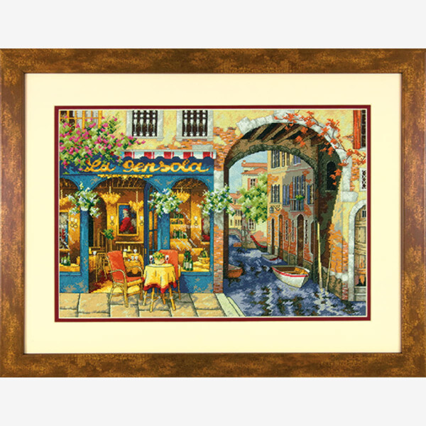 Dimensions counted cross stitch kit "Gold Collection Charming Waterway", 40,6x27,9cm, DIY