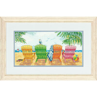 Dimensions counted cross stitch kit "Beach Chairs", 35,5x17,7cm, DIY