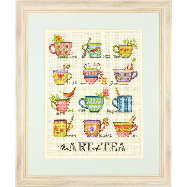 Dimensions counted cross stitch kit "The Art of Tea", 22,8x30,4cm, DIY