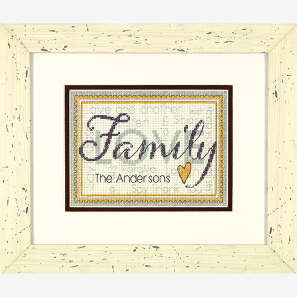 Dimensions counted cross stitch kit "Family", 17,7x12,7cm, DIY