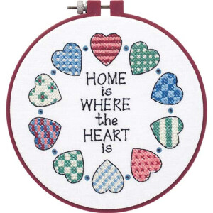 Dimensions stamped cross stitch kit with embroidery ring...