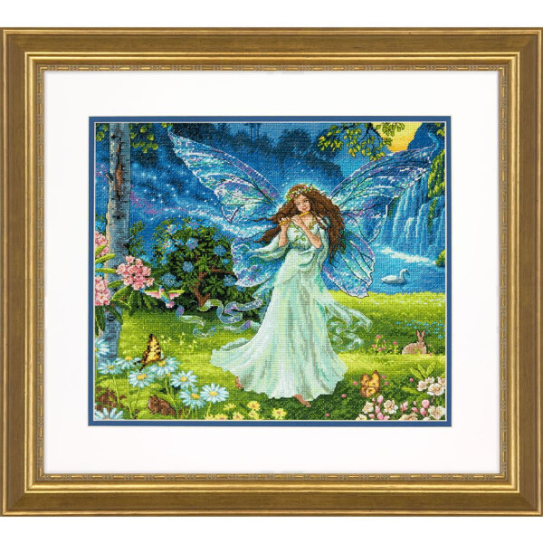 Dimensions counted cross stitch kit "Gold Collection Spring Fairy", 35,5x30,4cm, DIY